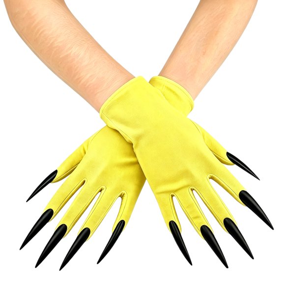 Witch Creature Claw Gloves, Royal Stretchy Party Gloves with Long Nails for Halloween Theme Cosplay