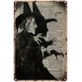 thumbnail image 1 of Witch Decorations for Party Vintage Wicked Witch Wizard of Oz Halloween Decor Antique Dictionary Book Page Metal Sign Decor Tin Aluminum Sign Wall Art Metal Poster for Women Home 16x12 Inch, 1 of 7