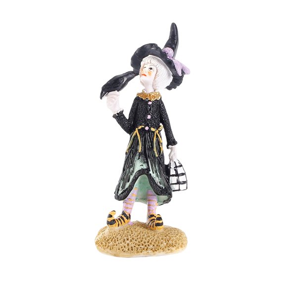 Witch Doll Resin Ornaments Handmade Resin Statue Crafts Creative Desktop Ornament for Party Home Decoration