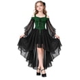 thumbnail image 1 of Witch Dress for Girls Halloween Vampire Butterfly Sleeve Mesh Gothic Outfits Halloween, 1 of 5