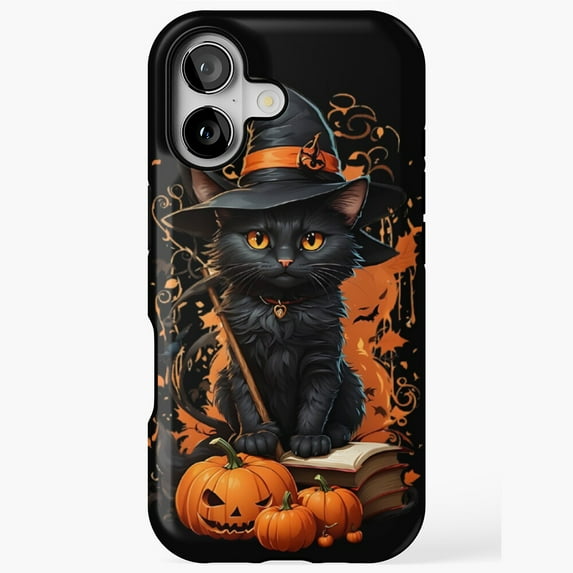 Witch Familiar Black Cat Magic iPhone 17 11 12 13 14 15 16 Pro Max Case