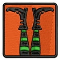 thumbnail image 1 of Witch Feet Sticking Up Halloween Applique Multi-Color Embroidered Hook & Loop Patch - 3 Inch Medium, 1 of 5