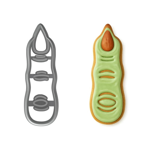 Witch Finger Cookie Cutter & Stamp 4x1.16" for Baking Fondant Clay Embosser