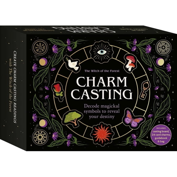 Witch of the Forest... Charm Casting: Decode Magickal Symbols to Reveal Your Destiny - Includes: Casting Board, 24 Card Charms, Guidebook and B, (Paperback)
