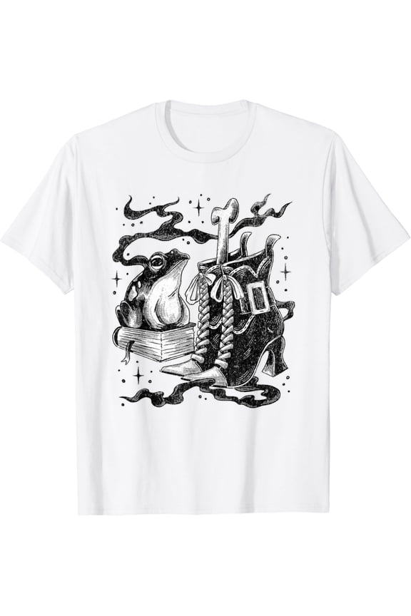 Witch Frog Shoes Wiccan, Wicca, Pagan Magic Spooky Vibes T Shirt