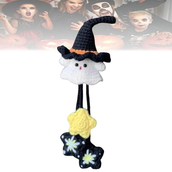 Witch Ghost Crochet Kit Halloween DIY Craft Set, Complete Crochet Kit with Yarn and Tools for Beginners, Spooky Handmade Craft Gift