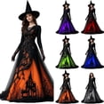 thumbnail image 1 of Witch Gothic Renaissance Dress for Women, Victorian Medieval Cosplay Costume, Vintage Halloween Dress for Cosplay Party, 1 of 7