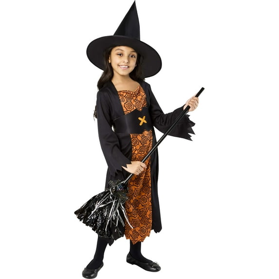 Witch Halloween Costume for Children, Girls Size S (6/6X), by Way to Celebrate