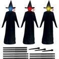 Witch Halloween Decor 3PCS Witches Holding Hands Light up Screaming