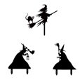 thumbnail image 1 of Witch Halloween Decorations Outdoor Halloween Garden Metal Yard Sign Stakes Decor, Halloween Silhouette Party Yard Signs with Stakes, Trick or Treat Party Supplies for Home Party Halloween Decor, 1 of 6