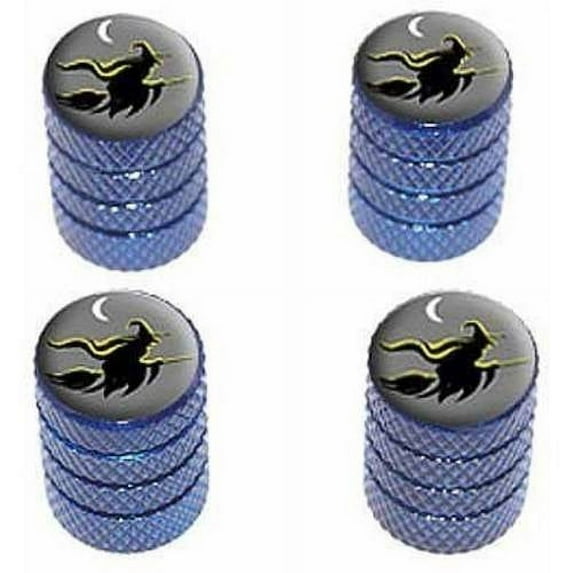 Witch Halloween Tire Rim Wheel Aluminum Valve Stem Caps, Multiple Colors