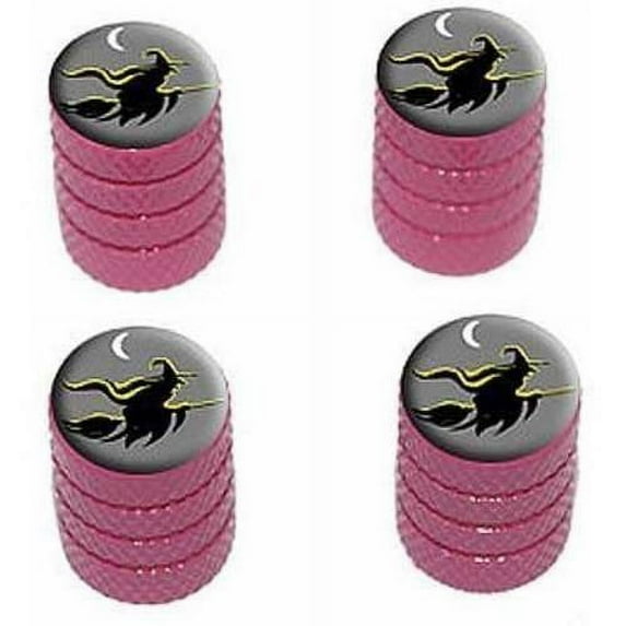 Witch Halloween Tire Rim Wheel Aluminum Valve Stem Caps, Multiple Colors