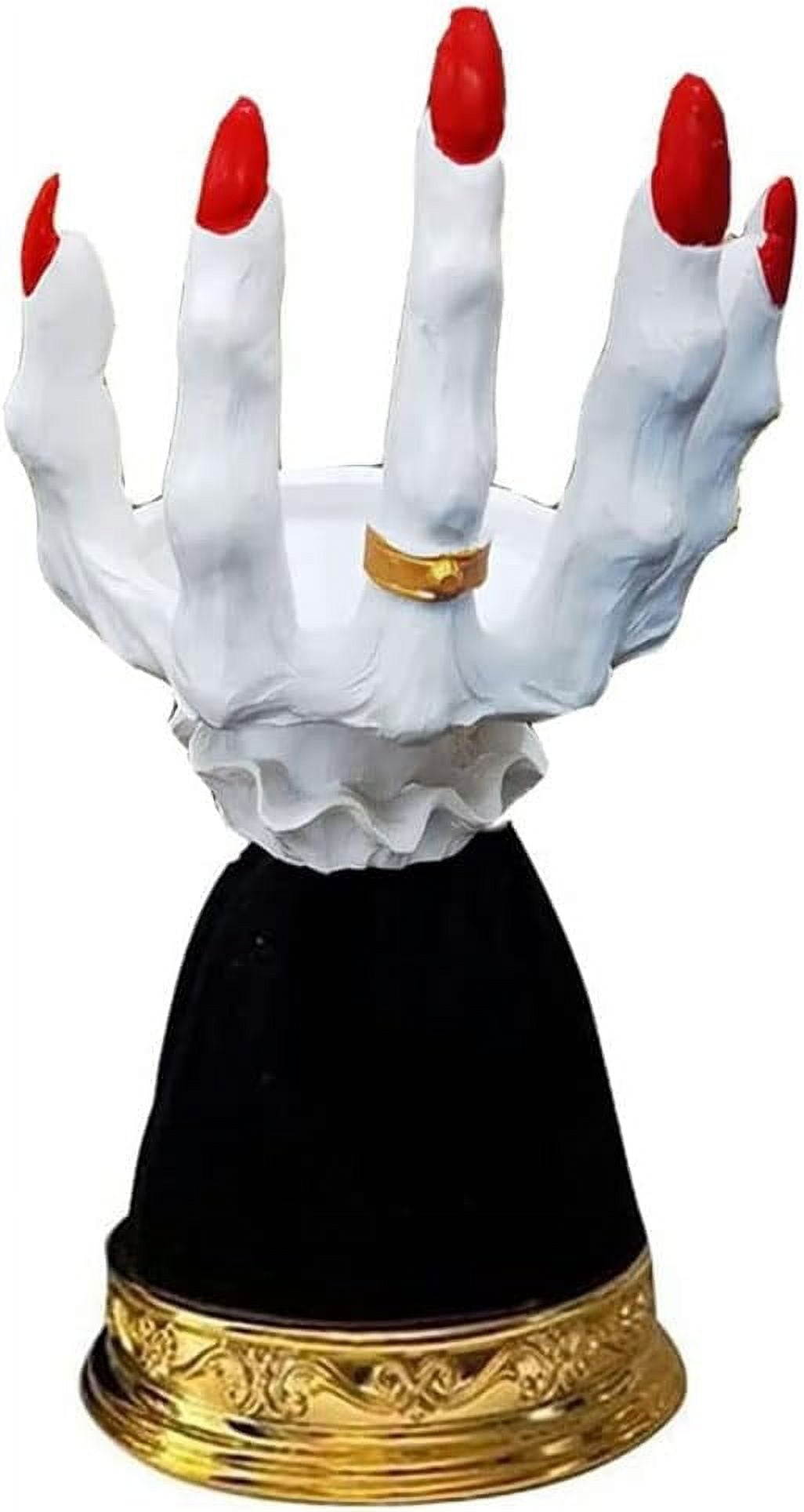 Witch Hand Candle Holder, Gothic Hollow Christmas Candle Holder Decorations, Resin Skeleton