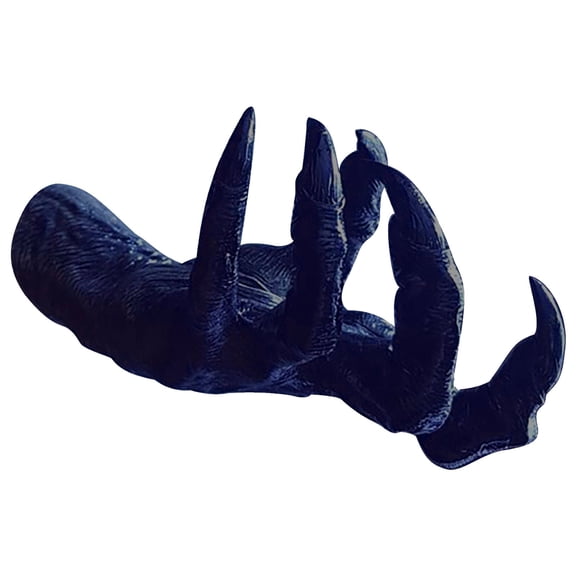 Witch Hand Wall Hanging Decor, Handcrafted Polyurethane Resin Ornament for Key and Jewelry Hanging, Spooky Gothic Home Accent