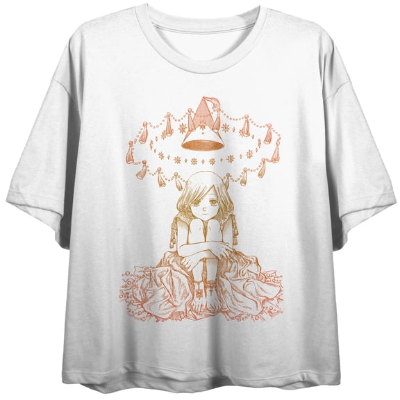 Witch Hat Atelier Coco Line Art Women's White Crew Neck Short Sleeve Crop Top-Medium