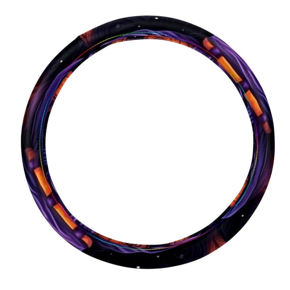 Witch Hat Car Wheel Cover: 14.5 Inch Printing PVC Leather Auto Accessories Steering Wheel Covers