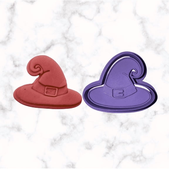 Witch Hat Cookie Cutter with Stamp Option