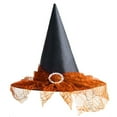 thumbnail image 1 of Witch Hat Halloween clothes Accessory for Adults s Party Decor Spooky Celebration - Portable Design Theme Parties Dance Events Roleplay Enthusiasts(Orange), 1 of 2