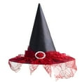 thumbnail image 1 of Witch Hat Halloween clothes Accessory for Adults s Party Decor Spooky Celebration - Portable Design Theme Parties Dance Events Roleplay Enthusiasts(Red), 1 of 2