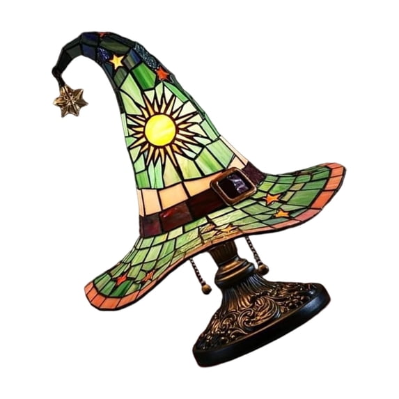 Witch Hat Night Light Resin Bedsides Night Light Table Lamp For Home Decoration