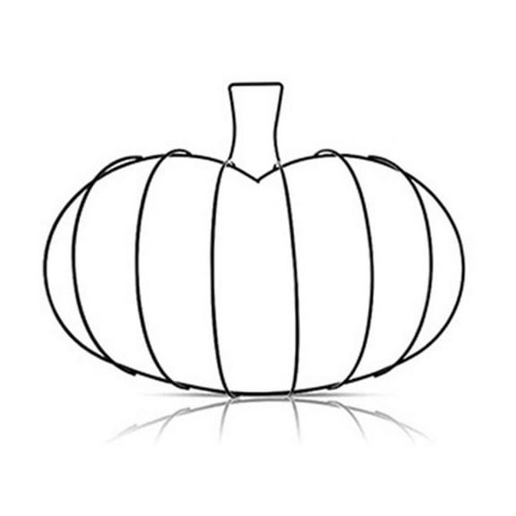 Witch Hat Pumpkin Shaped Wreath Frame Fall Decor Halloween Front Door Hanging Decorations Pumpkin Wreath Form Metal Supplies