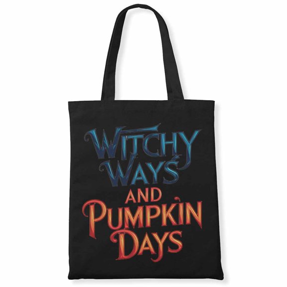 Witch Hat Rn Witchy Ways and Pumpkin Days Crew Halloween Matching Canvas Bag 2Pcs