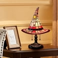 thumbnail image 1 of Witch Hat Stained Glass LED Table Lamp, Handmade Sun & Star Motif Night Light with Pull Chain, Gothic Style Decorative Lamp for Indoor Spaces & Parties, 1 of 5