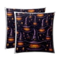 thumbnail image 1 of Witch Hat Stunning Velvet Throw Pillow Covers with Unique Patterns - Set of 2, 16x16, 18x18, 20x20 Inches for Home Decor and Gifting, 1 of 6