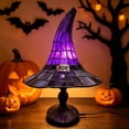 thumbnail image 1 of Witch Hat Table Lamp,Colorful Art Glass Style Decorative Light,Handcrafted Stained Glass Tabletop Display Lamp for Mantel Shelf,Bedroom,Living Room and Home Decor(B), 1 of 5