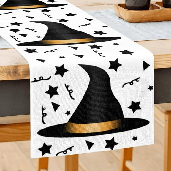 Witch Hat Table Runner Halloween Table Runners 72 Inches Long Table Decorations Dinner Party,Costume Party