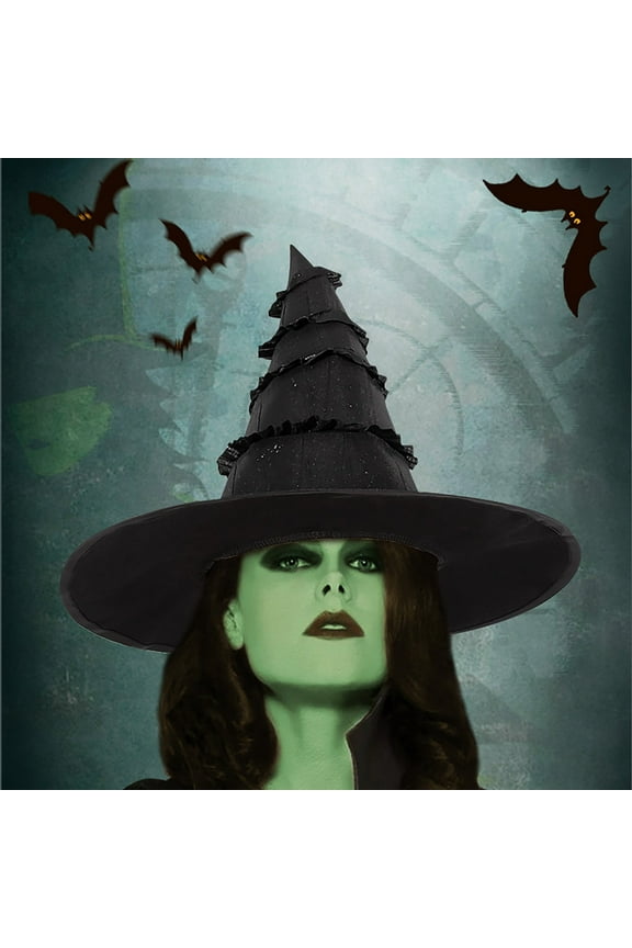 Witch Hat,Witch Hat Women,Wicked,Wicked Toys,Witch Hat For Women,Black Witch Hat Adult Movie Wizard For Women Accessories For Party Outfits Halloween