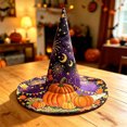 thumbnail image 1 of Witch Hat, Wizard Hat, Halloween Costumes for Adults，Funny Pumpkin Costume Accessory, Wide Brim Spire Cap, One Size Fits All for Cosplay Costume Daily Party Masquerade E, 1 of 3