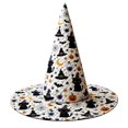 thumbnail image 1 of Witch Hat for Women, 3D Digital Print Quilted Halloween Costume Hat, Tall Pointed Cone with Wide Oversized Brim, Perfect for Party Dress Up Cosplay and Themed Events H, 1 of 1