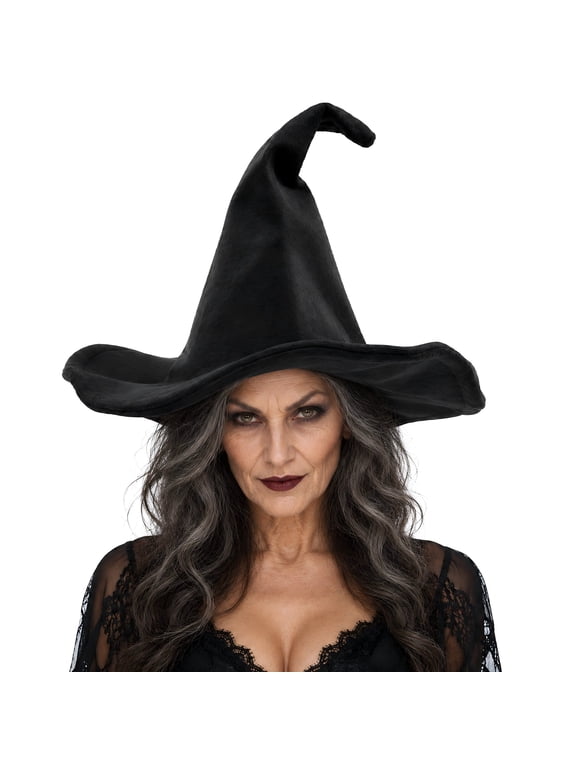 Witch Hat for Adults Wizard Hat Halloween Costume Hat for Women Men Cosplay Party Dress Up Accessories Black Witch Hat