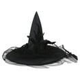 thumbnail image 1 of Witch Hat for Halloween Party Spellbinding Accessory for and Masquerades Black, 1 of 2