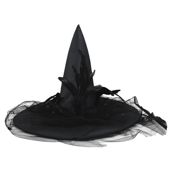Witch Hat for Halloween Party Spellbinding Accessory for and Masquerades Black