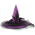 thumbnail image 1 of Witch Hat for Halloween Party Spellbinding Accessory for and Masquerades Purple, 1 of 2