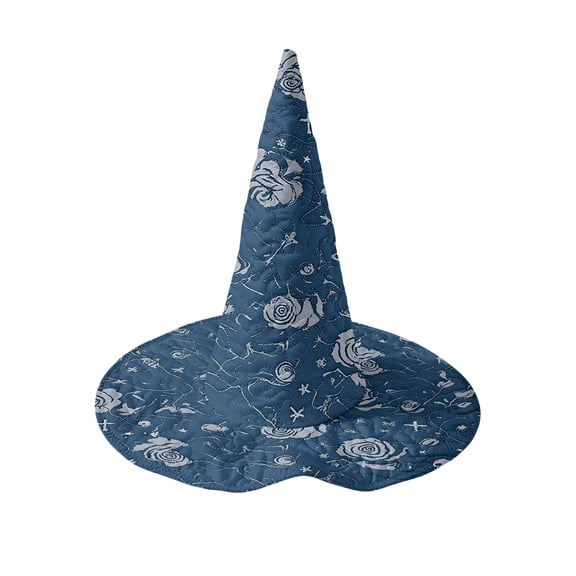 Witch Hat for Women, Halloween Costume Hat, Tall Pointed Wide Brim Cone Hat, Perfect for Party Dress Up Cosplay and Holiday Fun Royal Blue