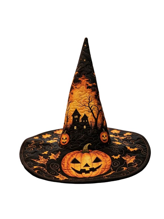 Witch Hat for Women, Halloween Party Costume Hat, High Top Pointed Wide Brim Cone, Ideal for Dress Up and Seasonal Halloween Events G