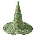 thumbnail image 1 of Witch Hat for Women, Halloween Party Costume Hat, Tall Pointed Wide Brim Quilted Cone, Great for Dress Up Cosplay and Festive Parties Mint Green, 1 of 2