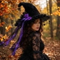 thumbnail image 1 of Witch Hats for Women Lolita Wizard Hat for Adult Halloween Costume Witch Hat Cosplay Accessory Purple One Size by Fnhpitd, 1 of 4