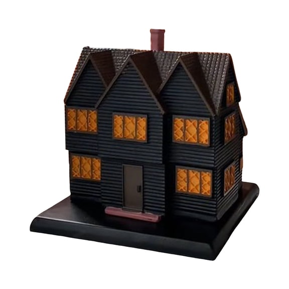 Witch House Incense Burner - Haunted Mansion Halloween Decor Indoor, Vintage Style Incense Holder for Home Kitchen Room Table Decor, Spooky Fall Halloween Decoration