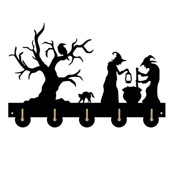 Witch Household Decor Wooden Wall Hooks Wall Hanger Coat Rack Keys Bags Clothes Multi-Purpose Keys Handbags Hook Gift for Designer