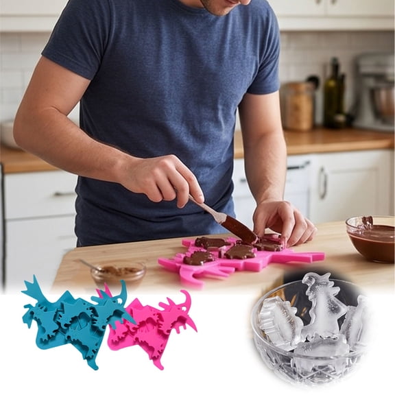 Witch Ice Cube Trays Silicone Molds for Halloween Party Witch Shaped Chocolate Candy Cake Baking Pan Mini Melt Mould for Kitchen Baking Craft