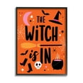 thumbnail image 1 of Witch Is In Bold Cauldron Phrase Holiday Graphic Art Black Framed Art Print Wall Art, 1 of 8