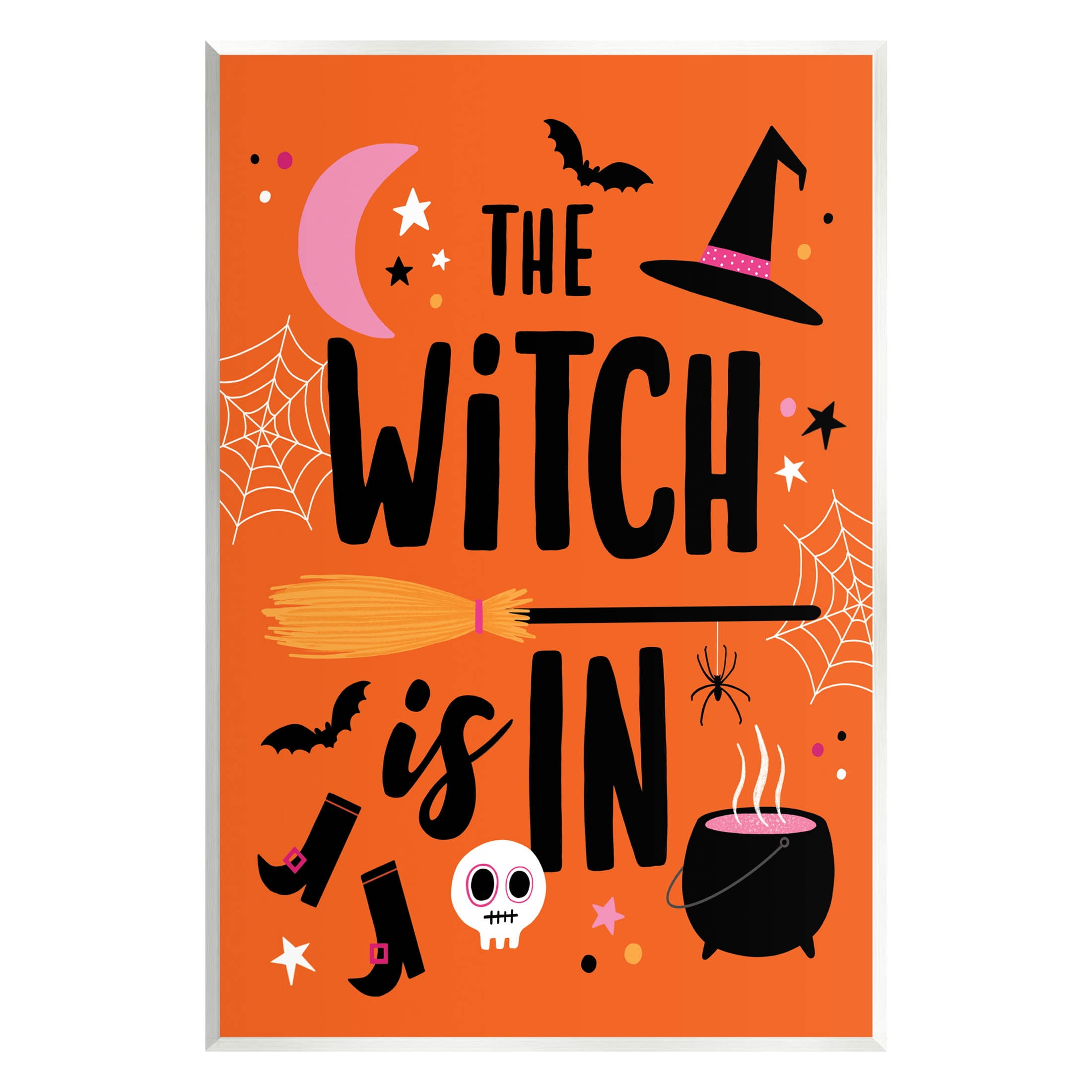 Witch Is In Bold Cauldron Phrase Holiday Graphic Art Unframed Art Print Wall Art