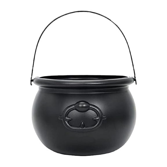 Witch Kettle Cauldron, Black Witch Cauldron, 7.5 Black Cauldron, Halloween Cauldron, Candy Kettle With Handle, St Patricks Day Pot, Witch Cauldron Pot for Halloween Trick or Treat Holder
