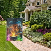 Witch Make Potions Garden Flag 12x18 inch Double Sided Outside Yard Decorations for Home Outdoor