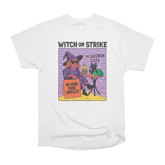 Witch On Strike T-Shirt Tee Gift For Him Merch For Her Apparel For Friend