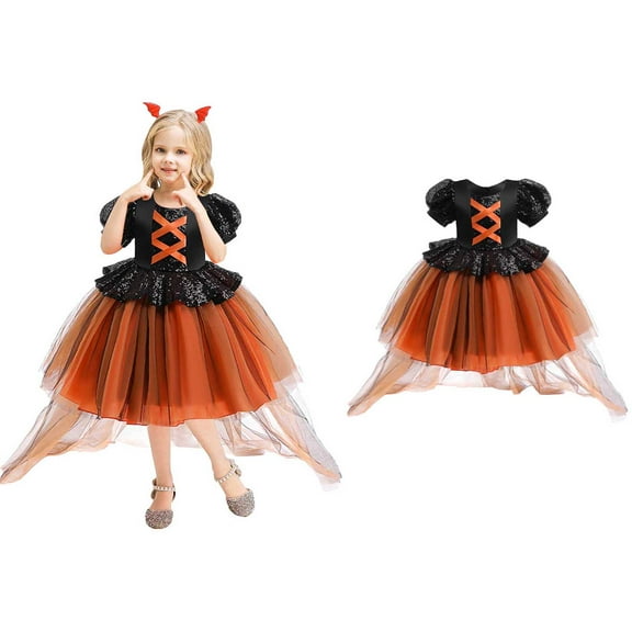 Witch Outfits Tutu Dress Halloween Outfits Kids Halloween Outfits 3-4 Years Kids Girls Halloween Dress
